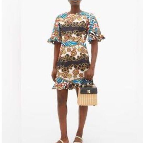 NWT RHODE Hailey Chain-print Cotton-voile Mini
Dress In Cream Multi Size 2 - Picture 16 of 16